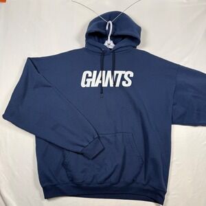 Vintage Champion x New York Giants Navy Blue Hoodie Mens XXL Athletic Apparel